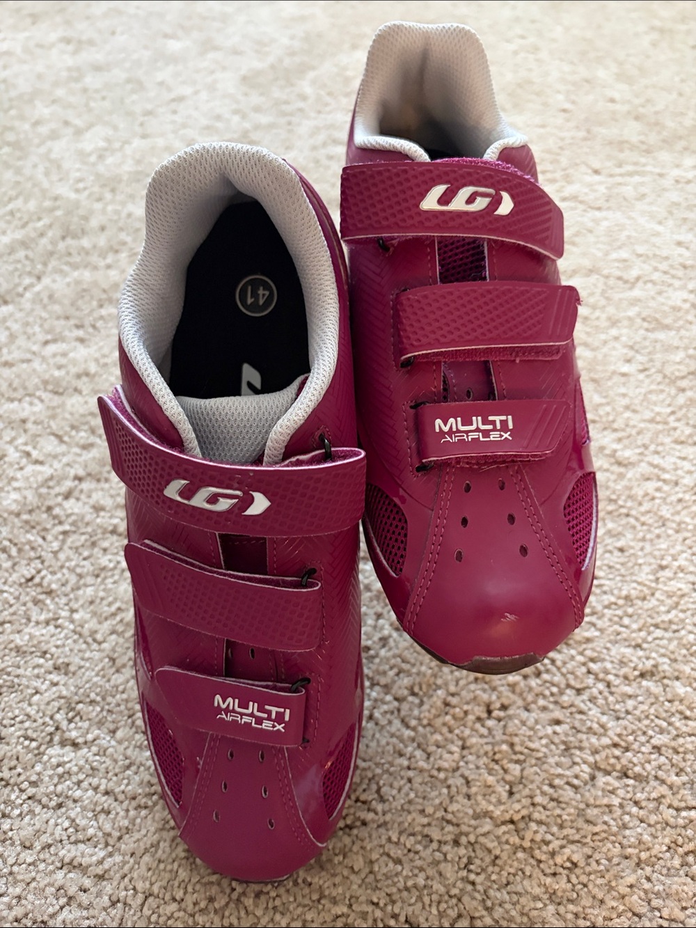 Louis Garneau Women’s Magenta Multi Airflex Cycling Shoes Size EU41